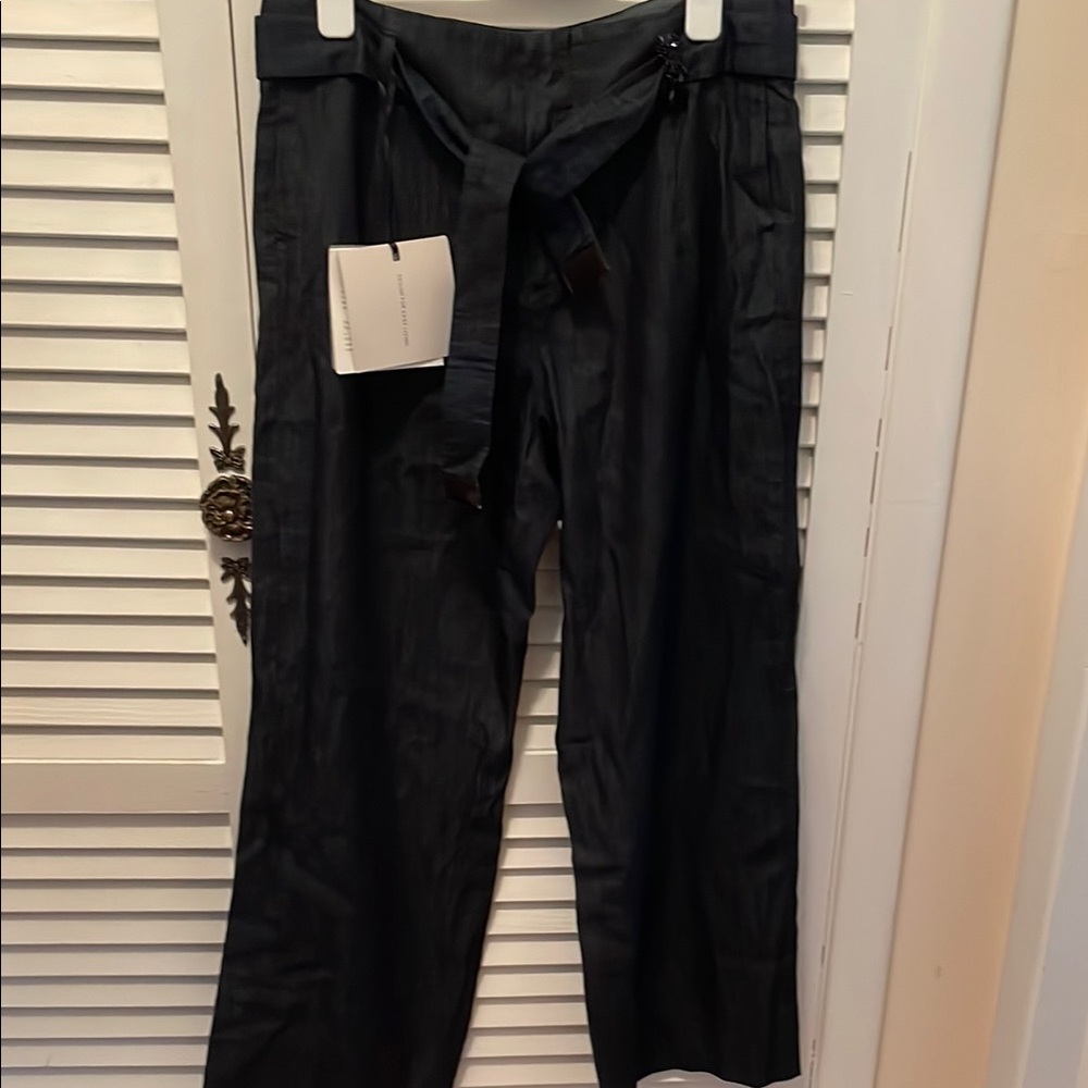 MaxMara dark blue Wide-Leg Pants with Belt size 10
